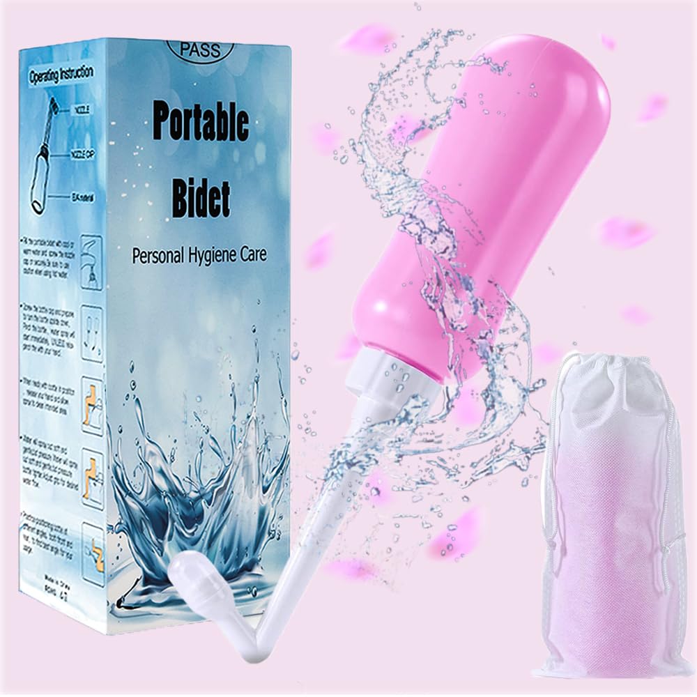 HANNEA 450ml Handheld Bidet Women Portable Bidet with Retractable Spray Nozzle Leaking Proof Bidet with Storage Bag Handheld Postpartum Perineal Cleansing Bidet Sprayer for Personal Hygiene Care HANNEA 450ml Handheld Bidet Women Portable Bidet with Retractable Spray Nozzle Leaking Proof Bidet with Storage Bag Handheld Postpartum Perineal Cleansing Bidet Sprayer for Personal Hygiene Care